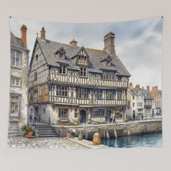 Item preview, Old house on the harbor designed and sold by jefboutique6150.