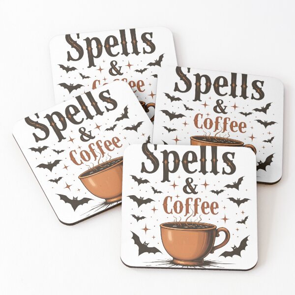 Item preview, Spells & Coffee – Vintage Gothic Halloween T-Shirt for Coffee Lovers designed and sold by relso.