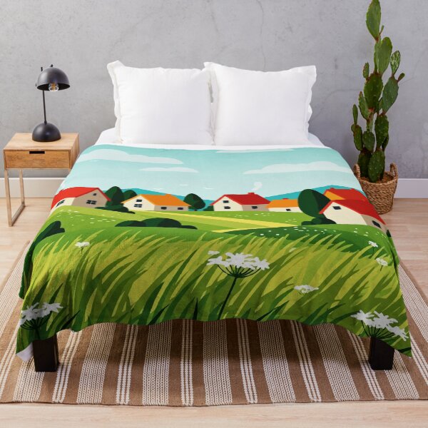 Item preview, Wind in the grass in a rural landscape designed and sold by Design4uStudio.
