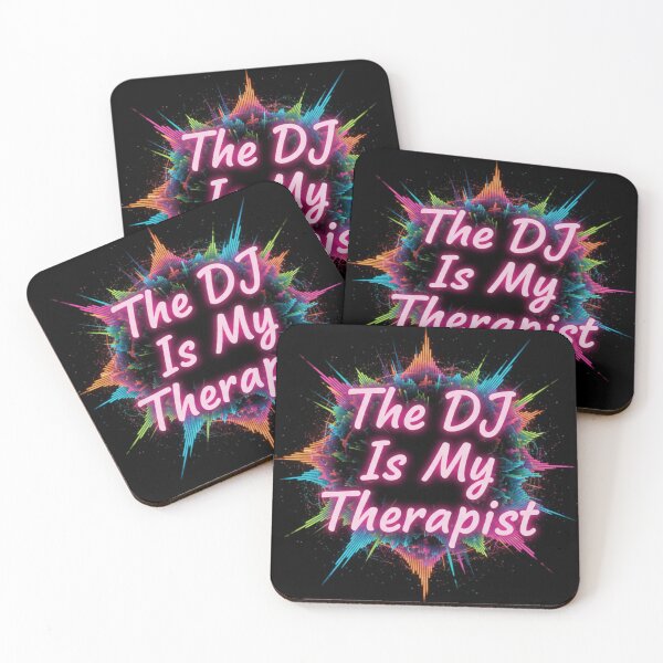 Item preview, The DJ Is My Therapist Funny Rave Music EDM T-Shirt designed and sold by Elixyred.