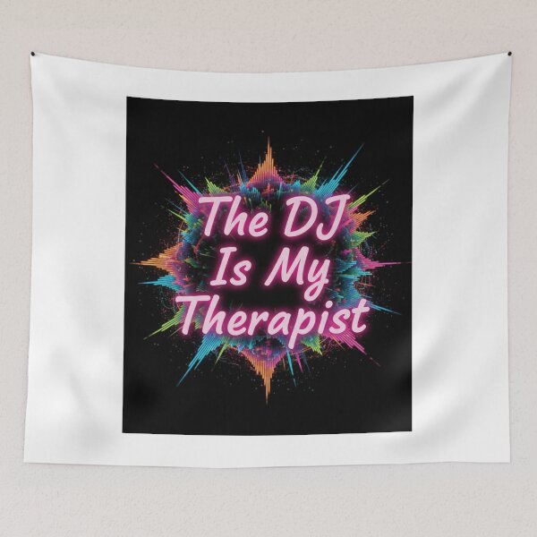 Item preview, The DJ Is My Therapist Funny Rave Music EDM T-Shirt designed and sold by Elixyred.