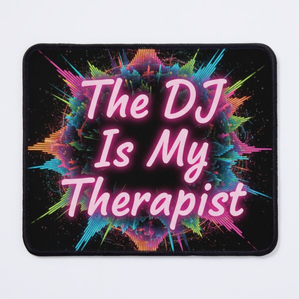 Item preview, The DJ Is My Therapist Funny Rave Music EDM T-Shirt designed and sold by Elixyred.