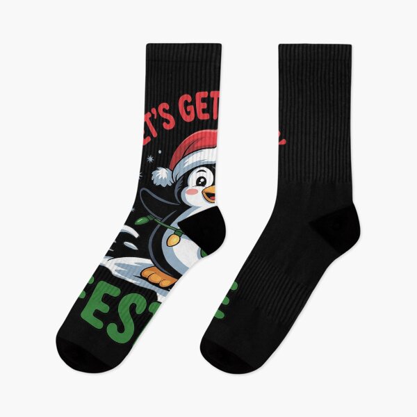 Item preview, Let's Get Flippin Festive Penguin Christmas Funny Cute designed and sold by LeeEvans222.
