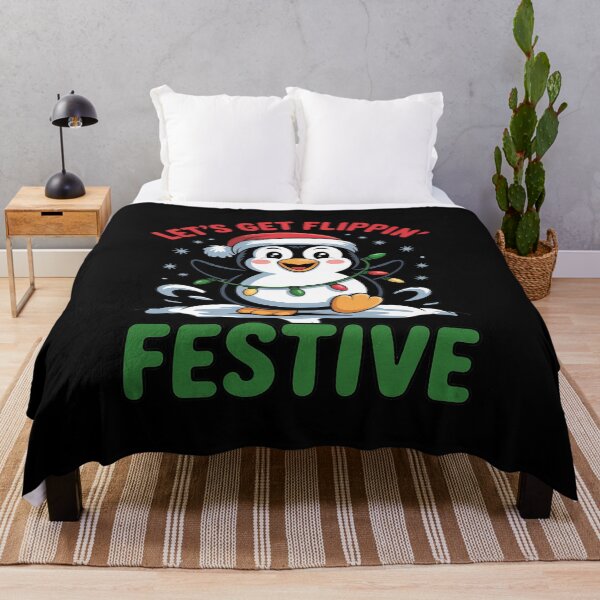 Item preview, Let's Get Flippin Festive Penguin Christmas Funny Cute designed and sold by LeeEvans222.
