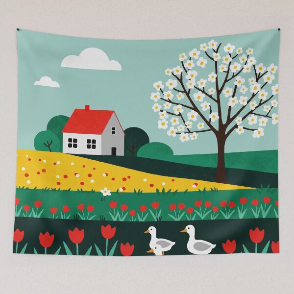 Item preview, A rural landscape in bloom designed and sold by Design4uStudio.