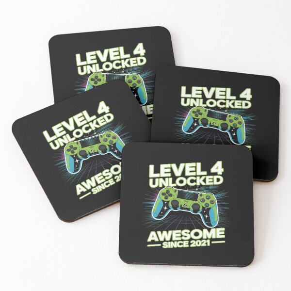 Item preview, Level 4 Unlocked Awesome Since 2021 Gaming Gamepad Birthday designed and sold by LeeEvans222.