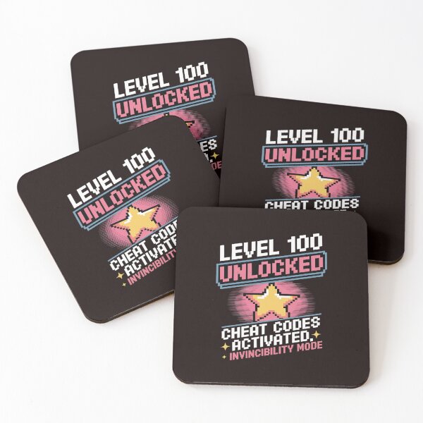 Item preview, Level 100 Unlocked - Cheat Codes Activated Gamer novelty designed and sold by LeeEvans222.