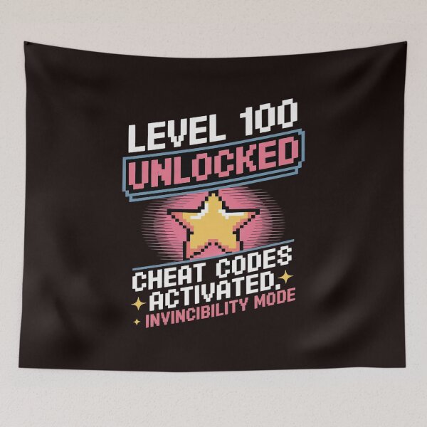 Item preview, Level 100 Unlocked - Cheat Codes Activated Gamer novelty designed and sold by LeeEvans222.