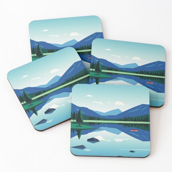 Item preview, Mountainous landscape of a lake designed and sold by Design4uStudio.