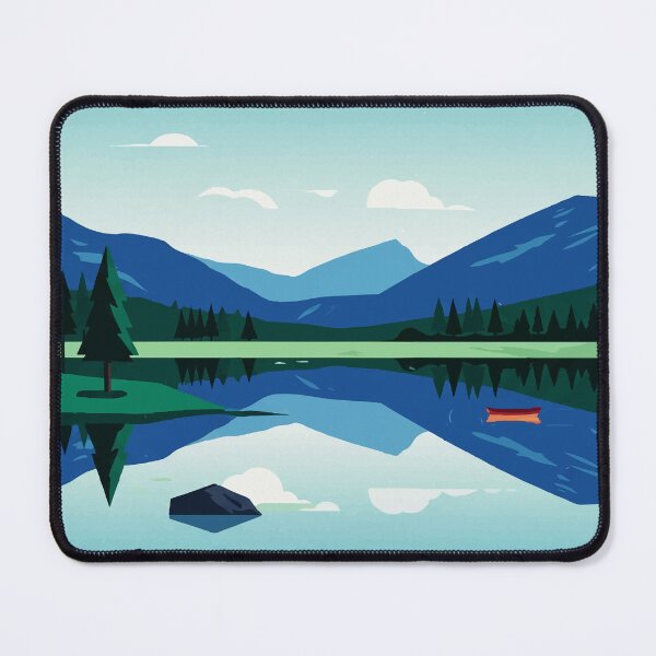 Item preview, Mountainous landscape of a lake designed and sold by Design4uStudio.