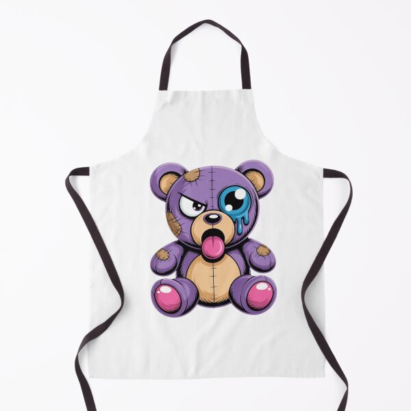 Item preview, Crazy Purple Teddy Bear with Stitches and Dripping Eye designed and sold by PatiMood.