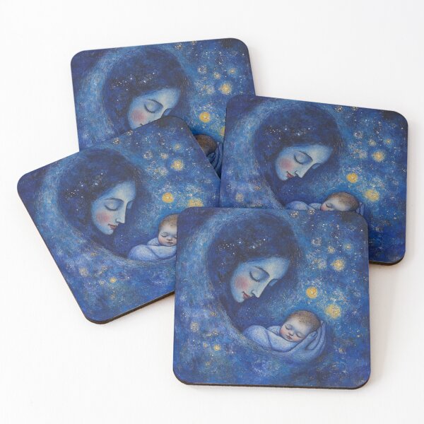 Item preview, Starry Embrace – Madonna and Child with a Touch of Chagall designed and sold by Ewa Miller.