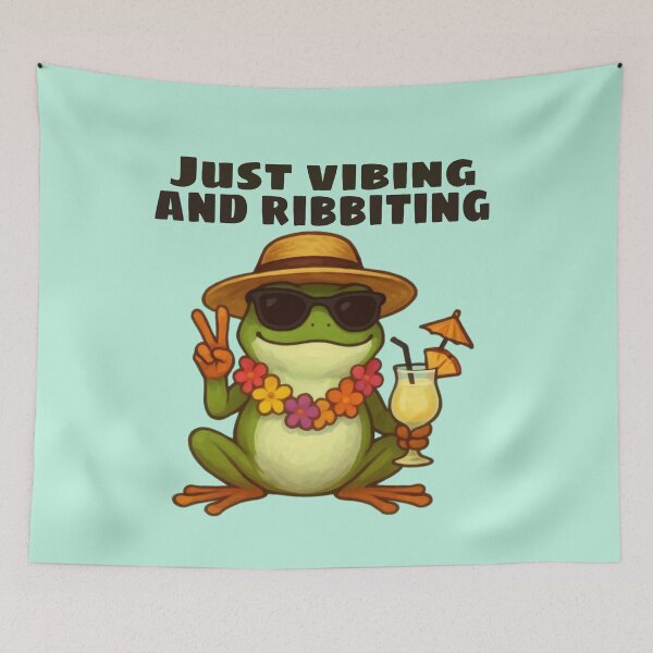 Item preview, Just Vibing and Ribbiting designed and sold by Megaera8.