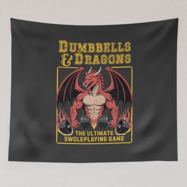 Item preview, Funny ttrpg dnd gym workout: Dumbbells and Dragons. designed and sold by DungeonAtelier.