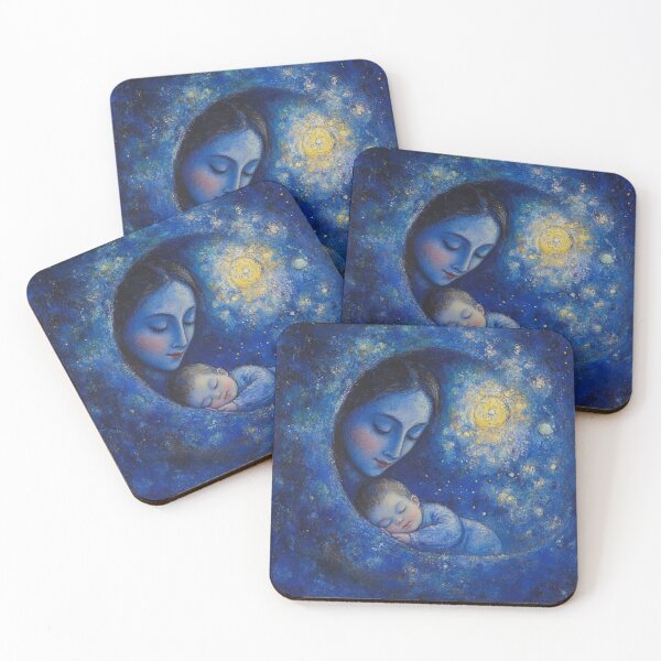 Item preview, Starry Embrace – Madonna and Child with a Touch of Chagall designed and sold by Ewa Miller.