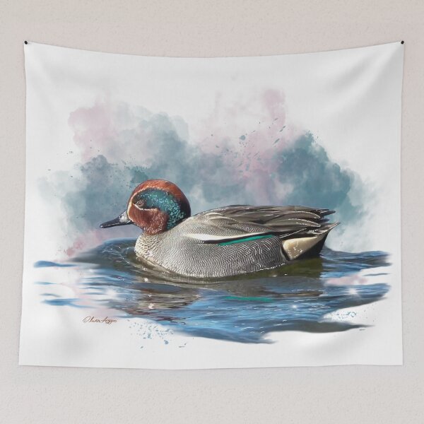 Item preview, “The Tranquil Teal” glides on sparkling water designed and sold by Printfantasia .