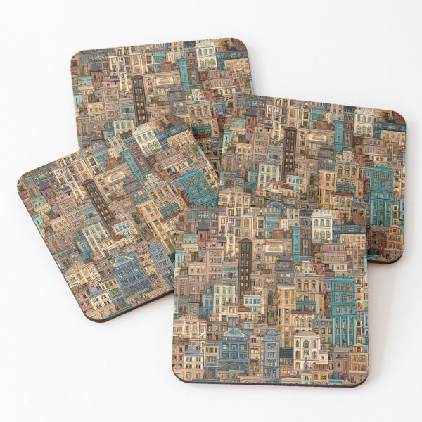 Item preview, "Seamless City Pattern – Vintage Architecture Design" designed and sold by casualnature.