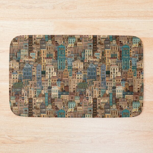 Item preview, "Seamless City Pattern – Vintage Architecture Design" designed and sold by casualnature.