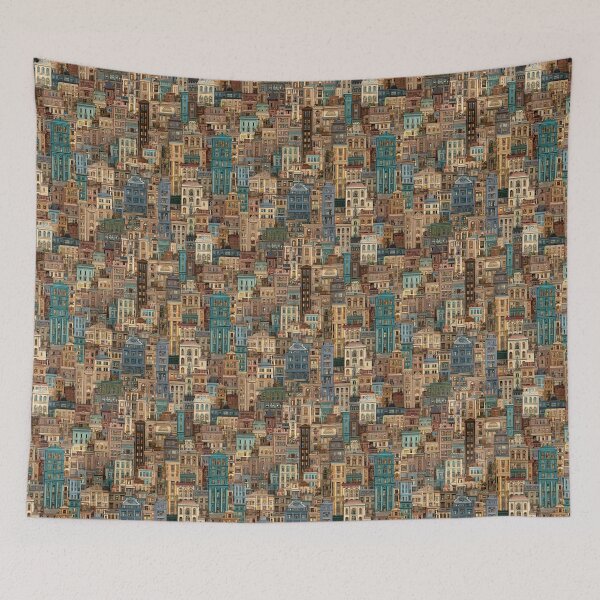 Item preview, "Seamless City Pattern – Vintage Architecture Design" designed and sold by casualnature.