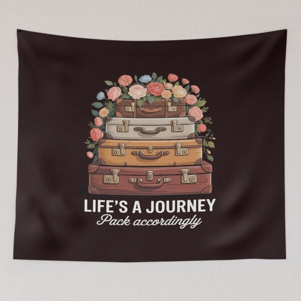 Item preview, Life's A Journey Pack Accordingly Flower Suitcases Travelers designed and sold by LeeEvans222.