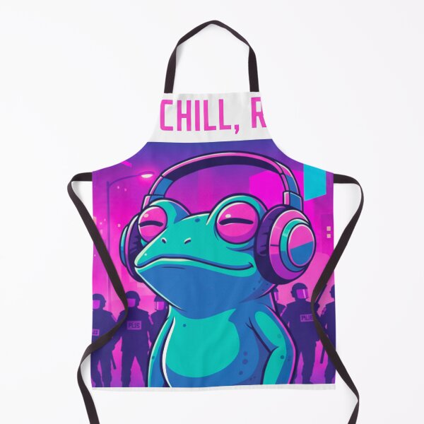 Item preview, Stay Chill, Resist - Vaporwave Aesthetic Portland Frog No King designed and sold by j-2k.