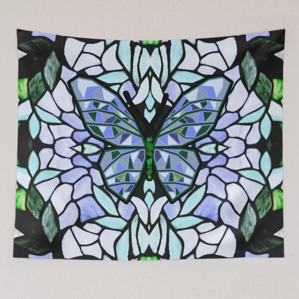 Item preview, Blue Stained Glass Butterfly designed and sold by DigitalShoppeIL.