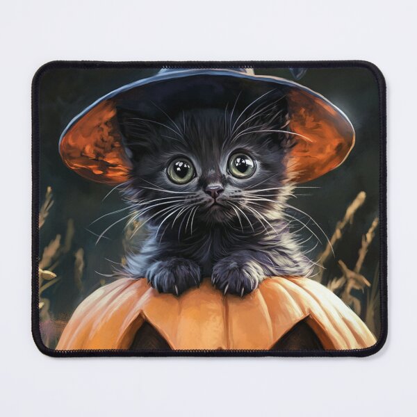 Item preview, Spooky Cute Kitten Witch on Jack-o'-Lantern designed and sold by Creet-Design.
