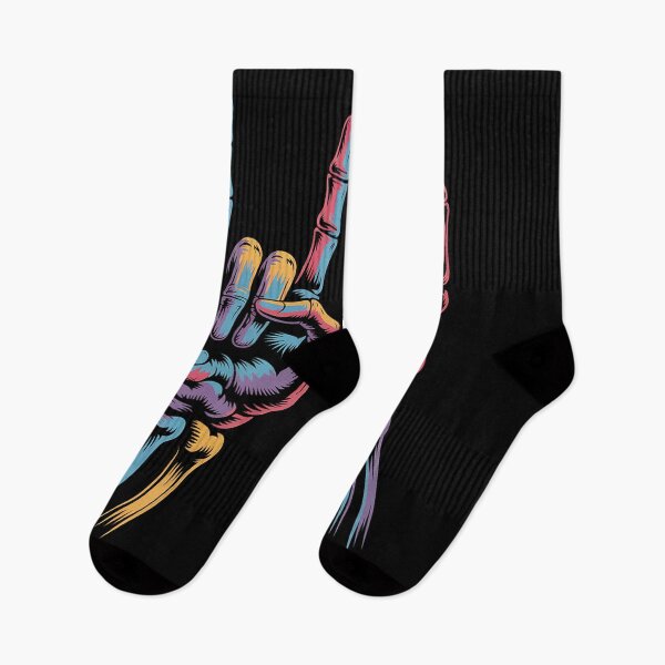 Item preview, Funny Skeleton Rock Hand LGBTQ Rainbow Flag Gay Pride Ally designed and sold by marcusry.