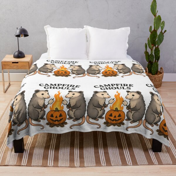 Item preview, Campfire Ghouls Shirt | Cute Opossum Family Roasting Marshmallows Tee | Cozy Fall & Halloween Gift designed and sold by ClinicalHubs.