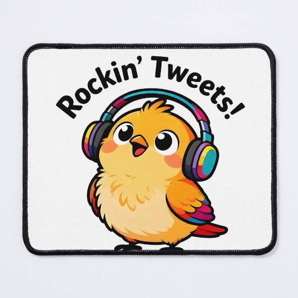 Item preview, Rockin’ Tweets | Cute Bird Wearing Headphones | Funny Music Lover T-Shirt Gift for Birdwatchers & Nature Fans designed and sold by NatureNookTees.