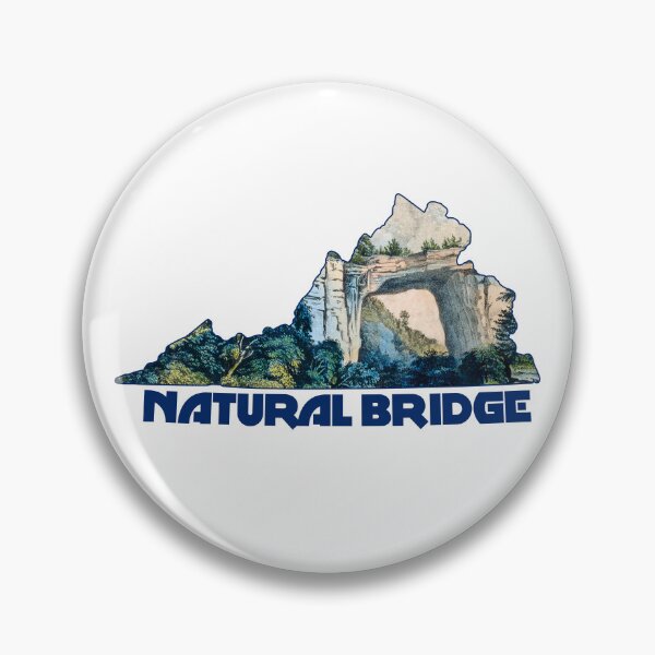 Artikelvorschau, Karte des Bundesstaates Virginia mit natürlicher Brücke entworfen und verkauft von Esskay Designs.