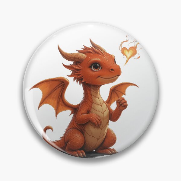 Artikelvorschau, Süßer Baby-Feuerdrache – Entzückende Fantasy-Kunstillustration entworfen und verkauft von DiceWay.