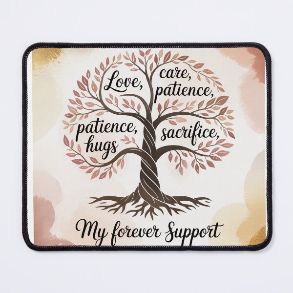 Item preview, My Forever Support – Parent Love Tree Typography Design designed and sold by Wizdem Artworkz.