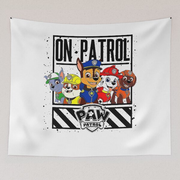 Item preview, Black And White Cute Dogs Police Team Cartoon Design designed and sold by NOELMAURICIO.
