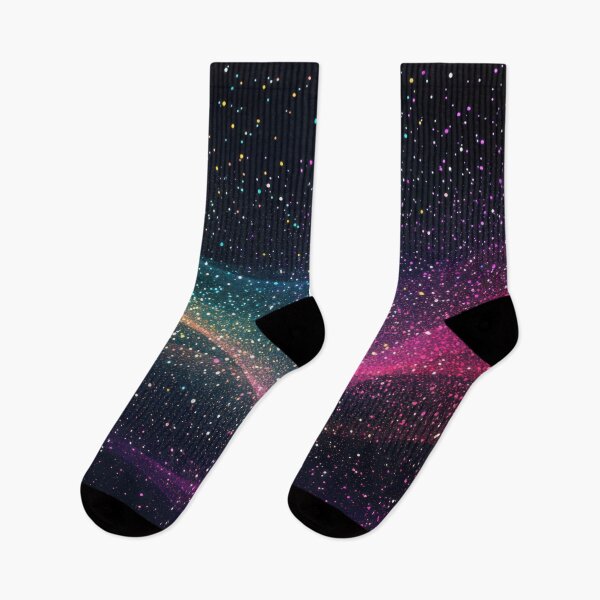 Item preview, Colorful starry night sky with waves designed and sold by anytka.
