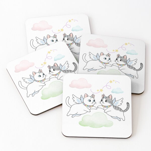Item preview, Cat-icorn Love: Cute Flying Unicorn Kittens & Pastel Clouds designed and sold by Mi's Shop.