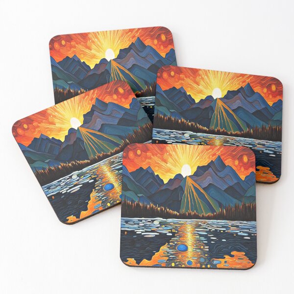 Item preview, Sunset over icy lake 1 designed and sold by George Hutton Hunter.