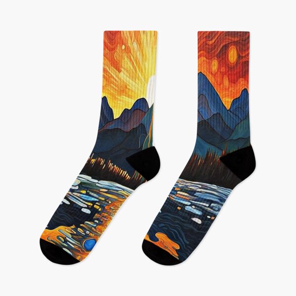 Item preview, Sunset over icy lake 1 designed and sold by George Hutton Hunter.