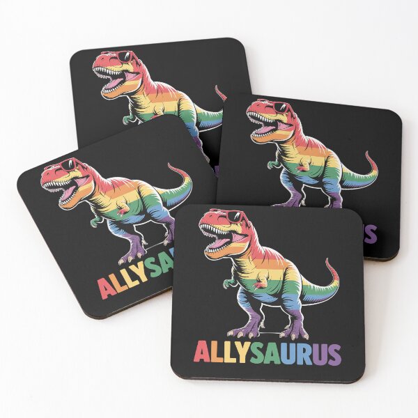 Item preview, Dinosaur Rainbow Flag Ally LGBT Allysaurus LGBT Pride designed and sold by RansomFlatley.