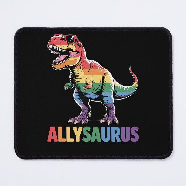 Item preview, Dinosaur Rainbow Flag Ally LGBT Allysaurus LGBT Pride designed and sold by RansomFlatley.