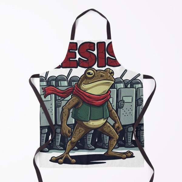 Item preview, Vigilant Resist - Portland Frog Red Scarf Against Riot Police No King designed and sold by j-2k.