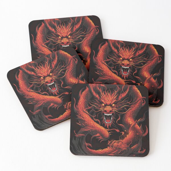 Item preview, Furious Red Asian Dragon: Intensely Dynamic Fire Serpent designed and sold by Creet-Design.