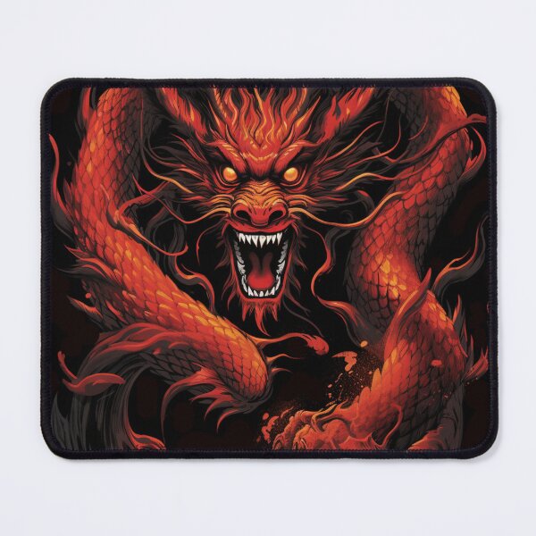 Item preview, Furious Red Asian Dragon: Intensely Dynamic Fire Serpent designed and sold by Creet-Design.