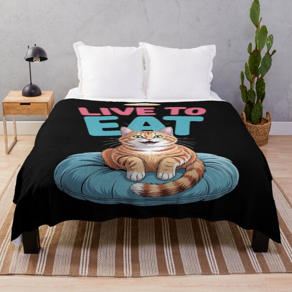Item preview, Live to Eat - Funny Fat Cat Graphic for Food Lovers designed and sold by JonBarnes22.
