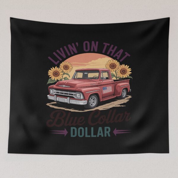 Item preview, Livin' on That Blue Collar Dollar Patriotic Cowboy Western designed and sold by JonBarnes22.