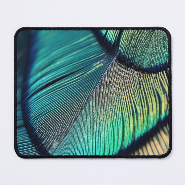 Item preview, A close-up of the vibrant teal and green feather texture, showcasing its intricate patterns and textures. designed and sold by anytka.