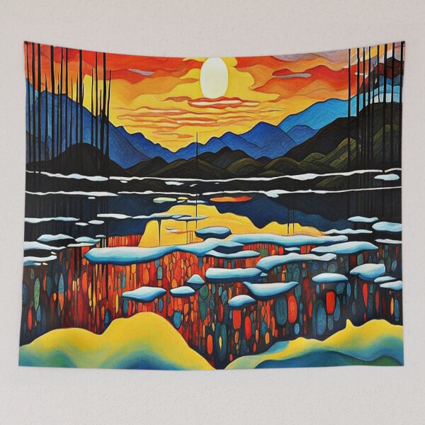 Item preview, Sunset over icy lake 2 designed and sold by George Hutton Hunter.