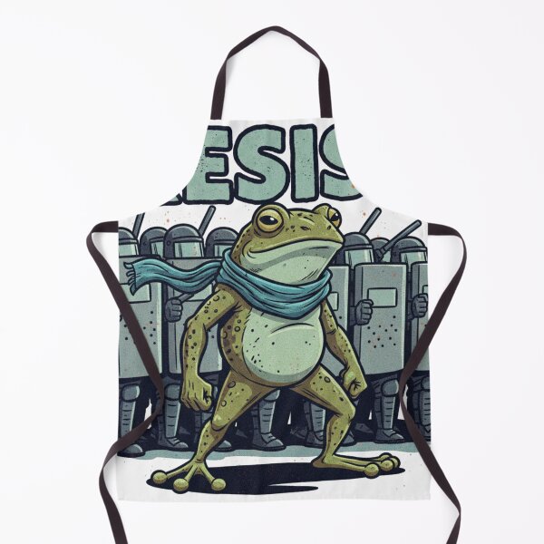 Item preview, Resistencia Determinada - Portland Frog Blue Scarf Contra la Policía Antidisturbios No King designed and sold by j-2k.