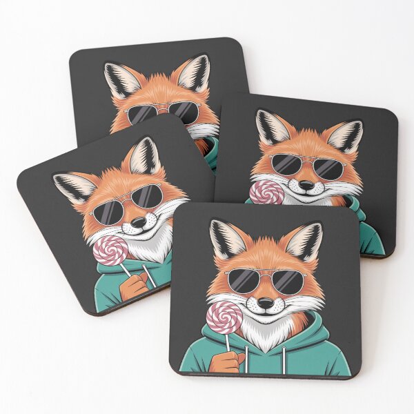 Item preview, Swag Fox – Cool Funny Fox with Lollipop Cartoon Design designed and sold by ColorSplash123.