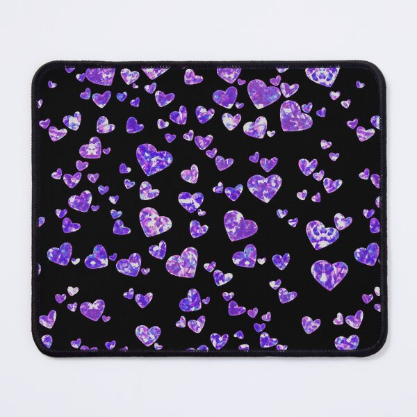 Item preview, Amethyst Hearts on Black designed and sold by Phosphorylescnt.